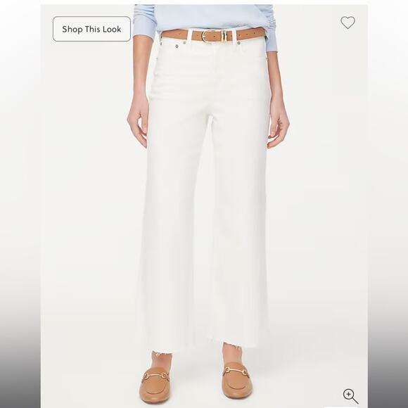 J.Crew Wide-leg cropped jean in all-day stretch - Picture 1 of 8
